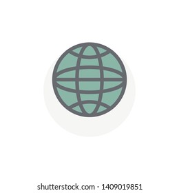 Colorful world vector icon isolated on white background. Globe symbol modern, simple, vector, icon for website design, mobile app, ui. Vector Illustration