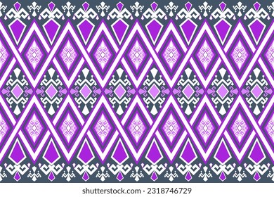 Patrón tejido colorido para el diseño de tela. Patrón tailandés de seda para tejido, impresión de tela para diseño de patrones. Tejidos nativos en Tailandia. Patrón tailandés de seda para el diseño textil. 