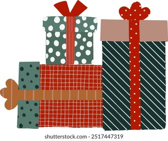 Colorful Wrapped Gifts Perfect for Joyful Holiday Celebrations, Spreading Cheer and Delight