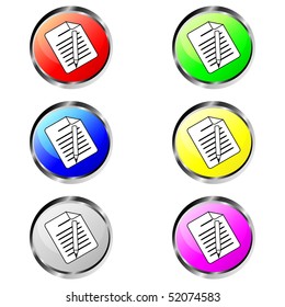Colorful writing vector buttons