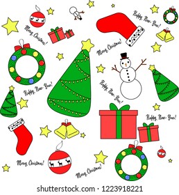 Colorful x-mas pattern