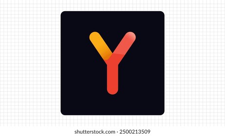 Colorful Y Letter Vector Logo, Stylish Gradient Logo Sign Y Letter, Y Character Logo Symbol