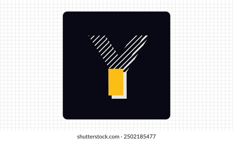 Colorful Y Letter Vector Logo, Stylish Gradient Lines Logo Sign Y Letter, Y Character Logo Symbol