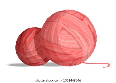 Colorful yarn balls for knitting vector illustration
