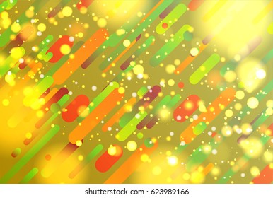 Colorful yellow abstract glowing stardust with lines pattern for web / advertising, vector illustration