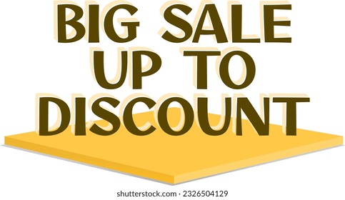 Colorful yellow background layout banner design Big sale discount Template 3D product display cylindrical shape. Horizontal poster, greeting card, header website sale ad promotion Typography lettering