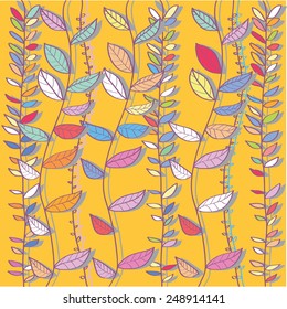 colorful yellow floral pattern 