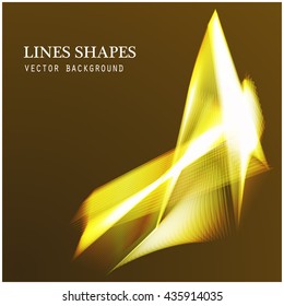 
Colorful yellow light Lines vertical corner isolated on black modern background. Polygons Geometry Background vector