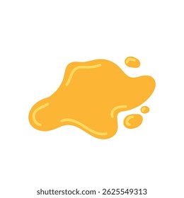 Colorful yellow paint splatter on a clean white background creates an artistic effect