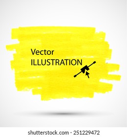Colorful Yellow Vector Marker Stain