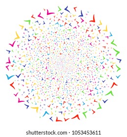 Colorful Yes fireworks sphere. Vector cluster explosion organized from random yes items. Colorful Vector illustration.