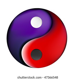 Colorful yin yang symbol