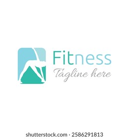 Colorful Yoga and Fitness logo for Female vector illustration with dummy text on white background.