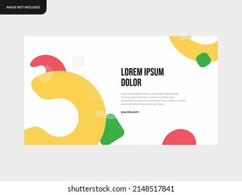 Colorida plantilla de banner moderno minimalista juvenil