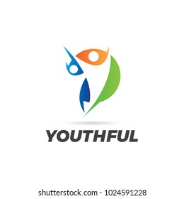 Colorful Youthful Logo Sign Symbol Icon