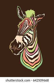 Colorful zebra