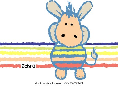 colorful zebra posing with style
