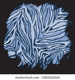 colorful zebra Skin pattern on Black frame vector graphic Tshirt print