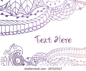 Colorful Zentangle pattern on white background 