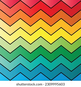 Colorful zig zag lines pattern