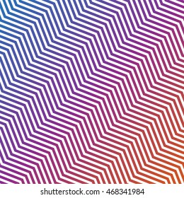 Colorful Zig Zag Lines Pattern - Background Design