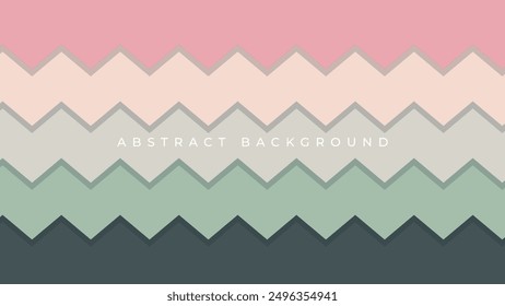 colorful zig zag papercut background design