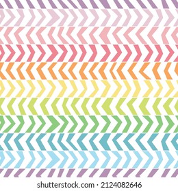 colorful zigzag arrows. rainbow and pastel color concept. seamless pattern. vector illustration.