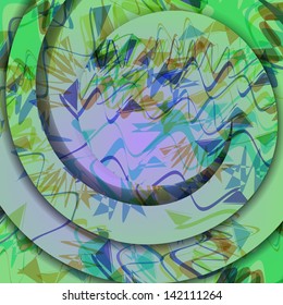 Colorful zigzag background, abstract digital Illustration.