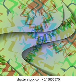 Colorful zigzag background, abstract digital Illustration.