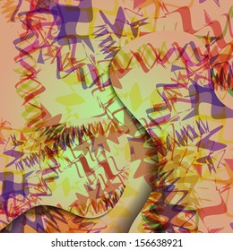 Colorful zigzag background, abstract digital Illustration.
