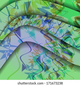 Colorful zigzag background, abstract digital Illustration.