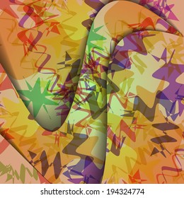 Colorful zigzag background, abstract digital Illustration.