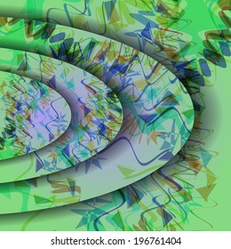 Colorful zigzag background, abstract digital Illustration.