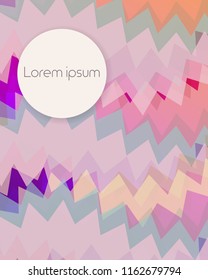 Colorido fondo zigzag con lugar para el texto. Ilustración del vector
