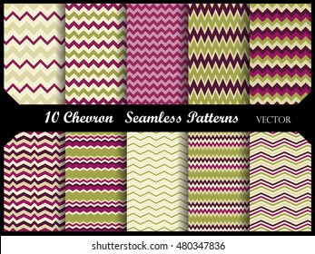  colorful zigzag chevron pattern collection