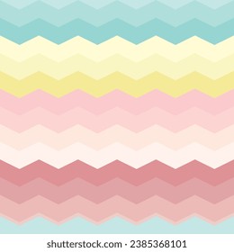 Colorful zigzag line background. Pastel seamless pattern. Sweet minimal graphic for printing, backdrop, template, website, cartoon, cloths. Lively wave line for a beautiful day. Vector illustration.