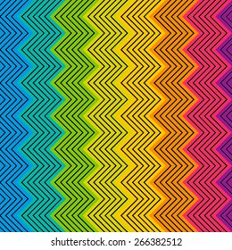 colorful zig-zag pattern background vector
