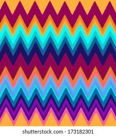 colorful zigzag pattern, seamless vector background