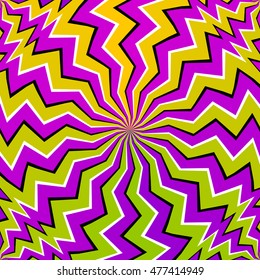 Colorful zigzags (spin illusion)