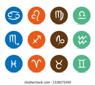 colorful zodiac sign horoscope vector illustration EPS10