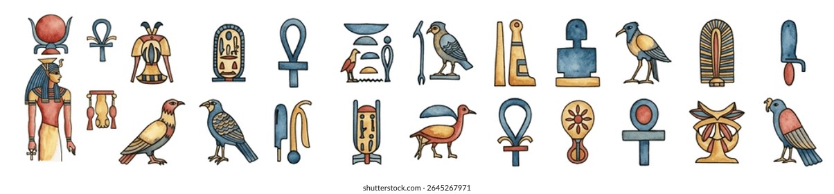 Colorful zodiac symbols clipart set. Hand-painted astrological signs for horoscopes, mystical designs, planners, and spiritual projects. Ideal for prints, apps, or astrology branding.