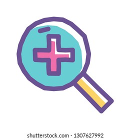 A colorful Zoom In doodle icon perfect for your project