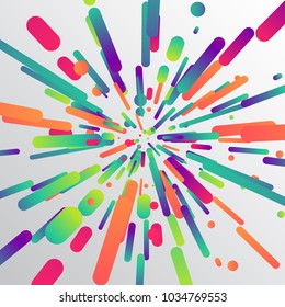 Colorful zoom effect for background, vector illustration