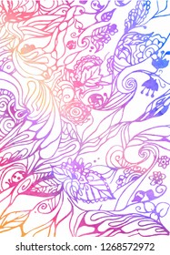 Colorful,gradient hand drawn abstract background