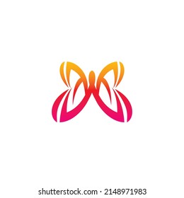 Colorfull abstract butterfly logo concept.
