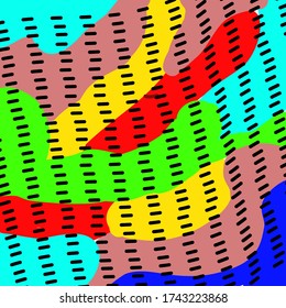 Colorfull abstract with crayon vector