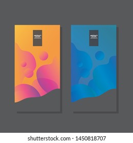 colorfull abstract liquid banner with flat design