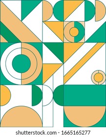 colorfull abstract vintage geometric background 