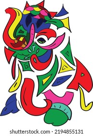 colorfull abstrak elephant pictures with diferent look