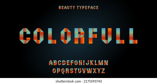 colorfull alphabet font. beautiful modern typography. vector illustration